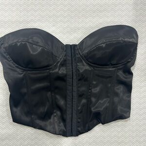 Sophisticated Black Satin Corset